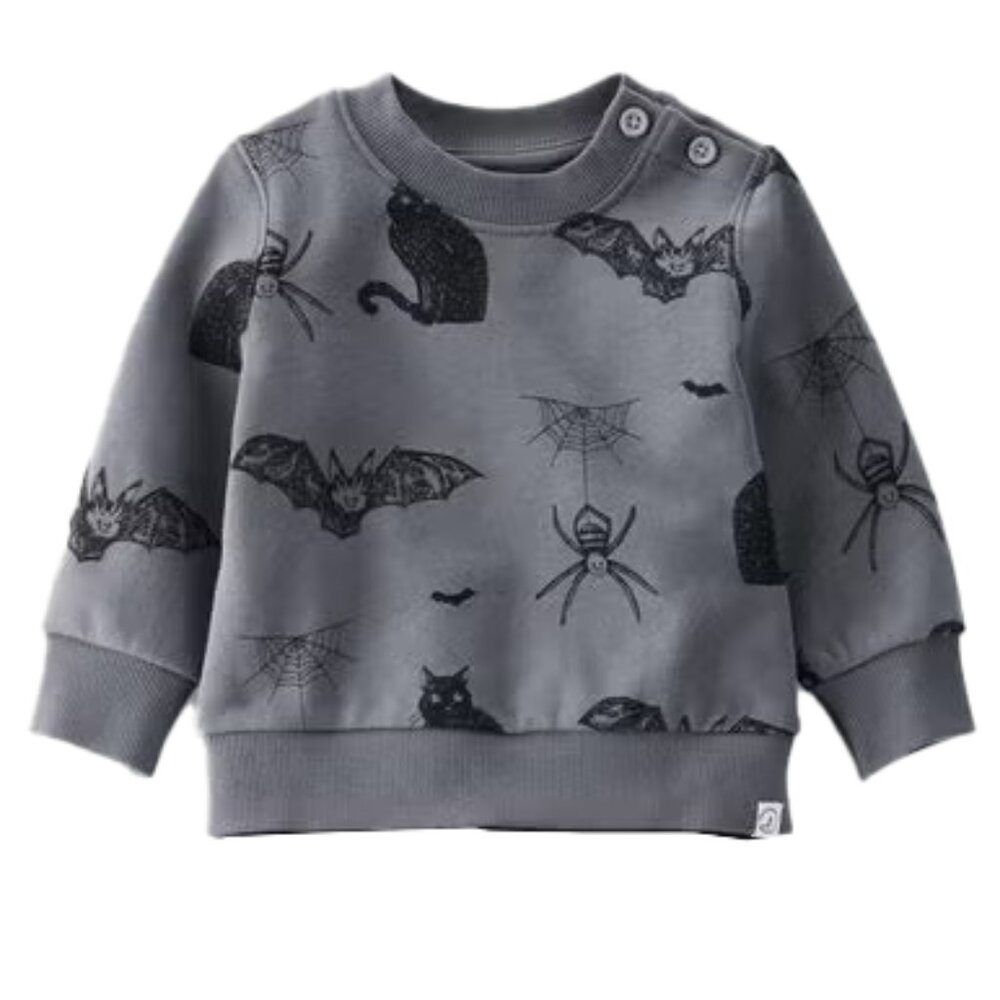 Carter's Organic Cotton Spooky Creatures Halloween Fleece Sweatshirt - 12 months